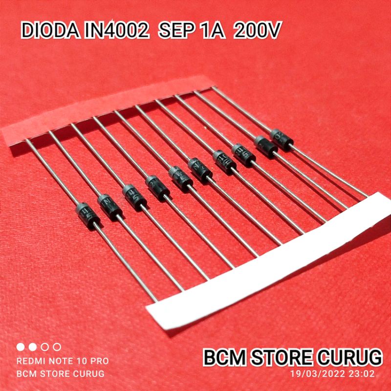 Jual 10 Buah Dioda 1n4002 1A 100V / IN4002 Rectifier Silicone Diode 1N ...