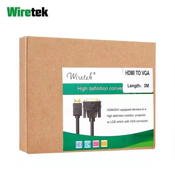 Kabel HDMI to VGA 3 meter WIRETEK