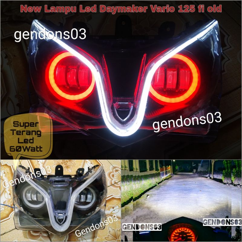 Jual New Reflektor Lampu Projie Led Daymaker Lensa Cusstom Vario