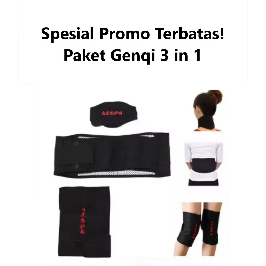 Jual KS Sabuk Terapi 3in1 Magnetic Alat Pijat Leher Lutut Pinggang ...