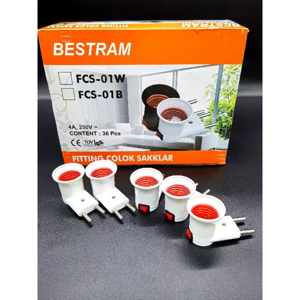 Jual Fitting Colok, Fitting Duduk, Fitting Lampu E27 + Saklar On/Off ...