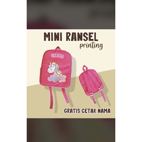 Jual Mini ransel (free cetak nama) | Shopee Indonesia
