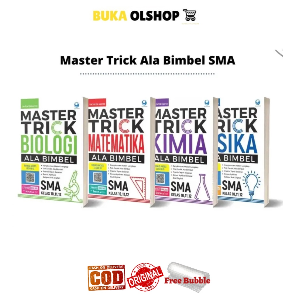 Jual Master Trick Matematika Biologi Fisika Kimia Ala Bimbel Sma Buku