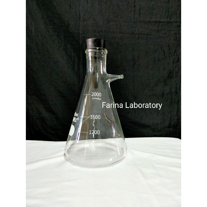 Jual Filtering Flask-Labu Hisap-Erlenmeyer with Napple 2000ml Pyrex ...
