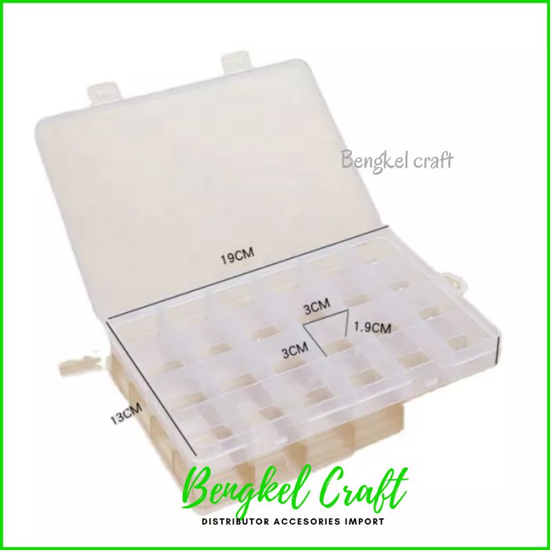 Jual Kotak manik box bahan craft atau kotak obat multifungsi | Shopee ...