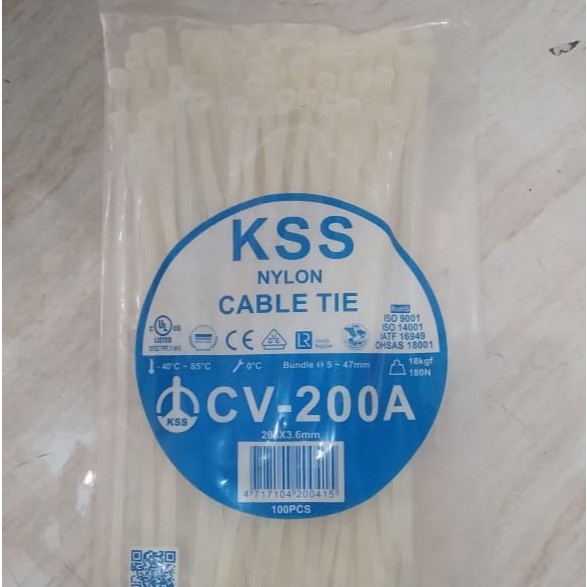 Jual Kabel Ties Kss Cv A Putih Bh Cv A Cable Tie Cv Tis Cm Shopee Indonesia