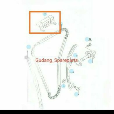 Jual Plat Rantai Kecil / Bantalan Rantai Kecil / Guide Cam Chain ASLI ...