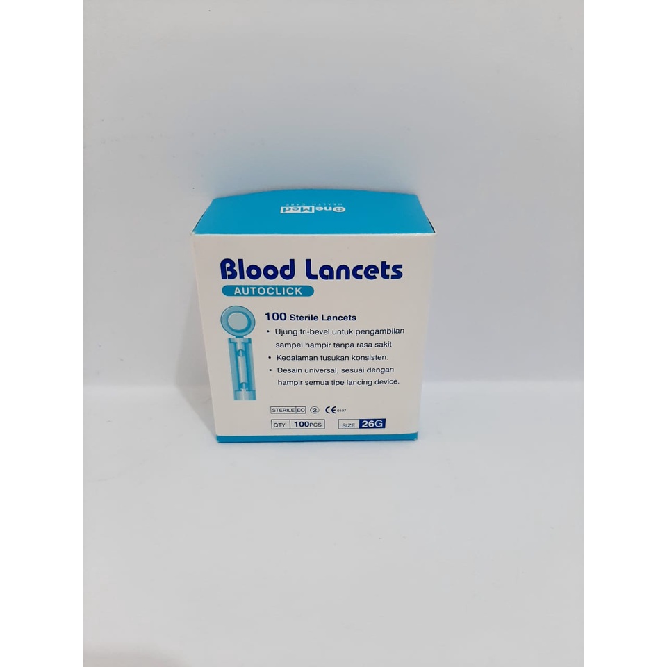 Jual Blood Lancet Onemed 26G (1 Box = 100 pcs) Shopee Indonesia
