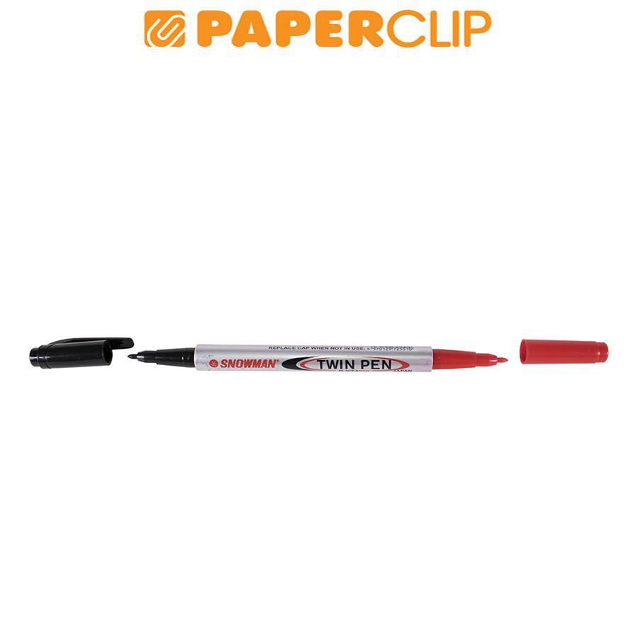 MARKER SNOWMAN TWINPEN BLACK & RED (2)