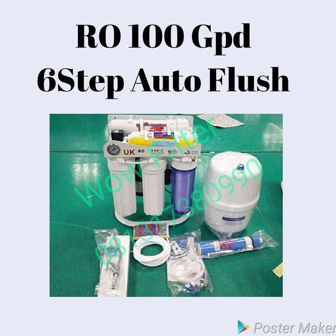 Jual Mesin RO 100 Gpd Auto Flush 6 Step Filter Air Minum Reverse ...