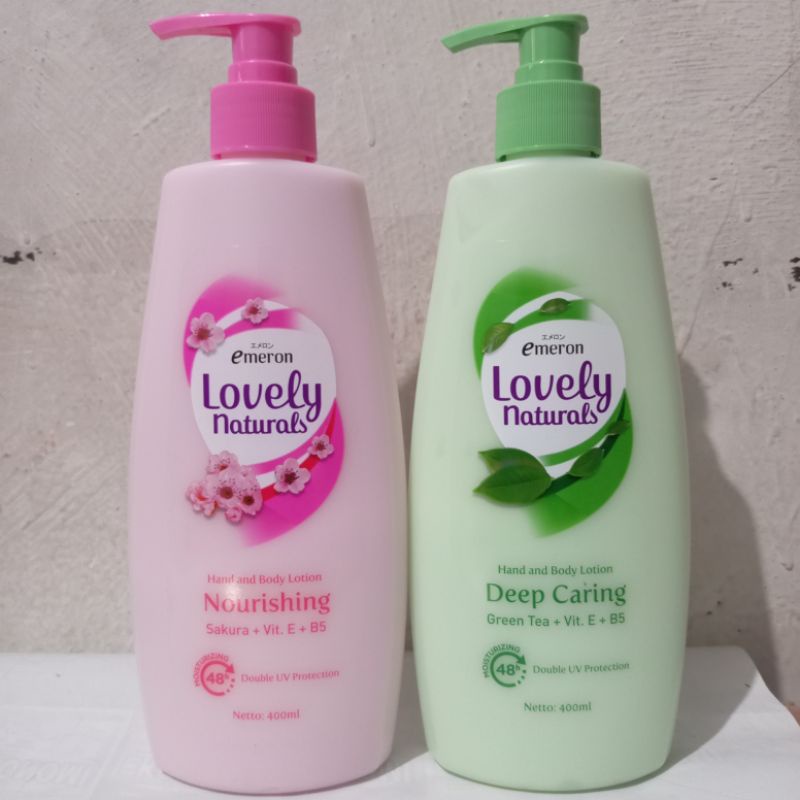 Jual Hand body Lotion Emeron Lovely Natural 400 ml Shopee Indonesia