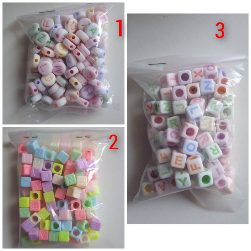 Jual mute huruf warna warni / manik manik huruf pastel | Shopee Indonesia