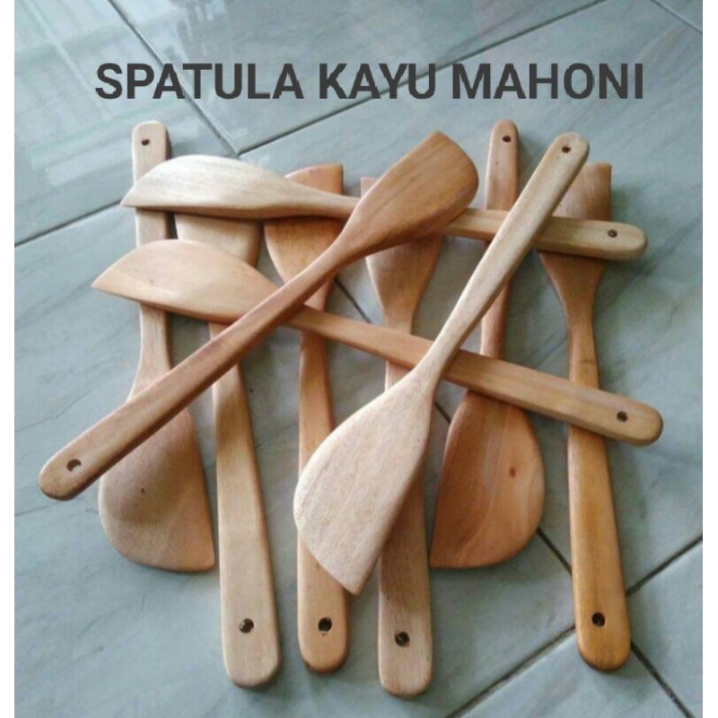 Jual Spatula Kayu Mahoni P Cm Shopee Indonesia