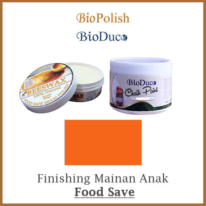 Jual Cat Kayu Orange Chalk Paint Plus Poles Lilin Lebah Beeswax
