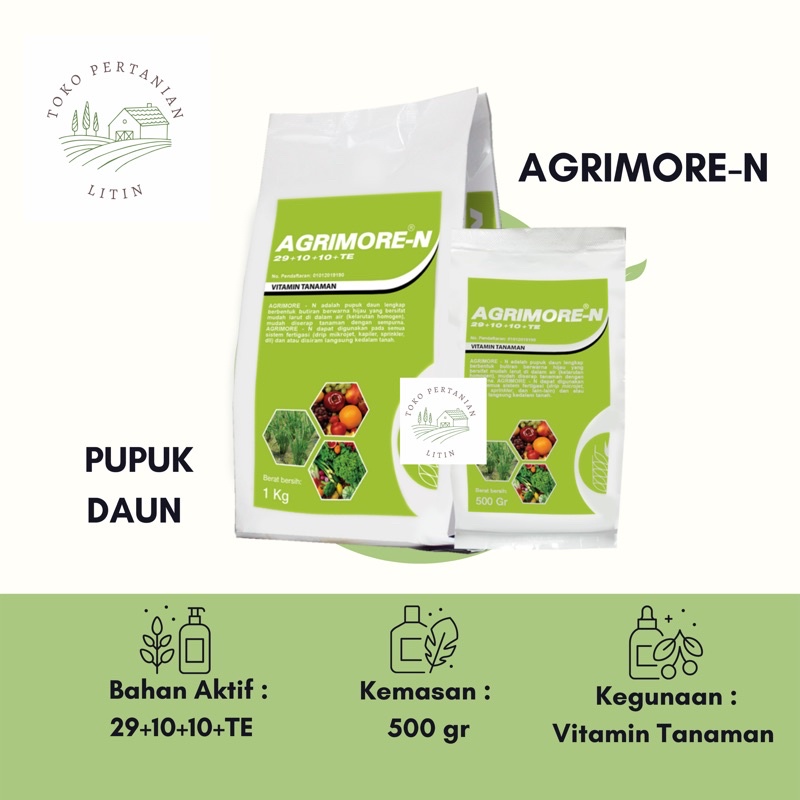 Jual Agrimore-N - 500 Gr (Pupuk Daun) Vitamin Tanaman Masa Perkembangan ...