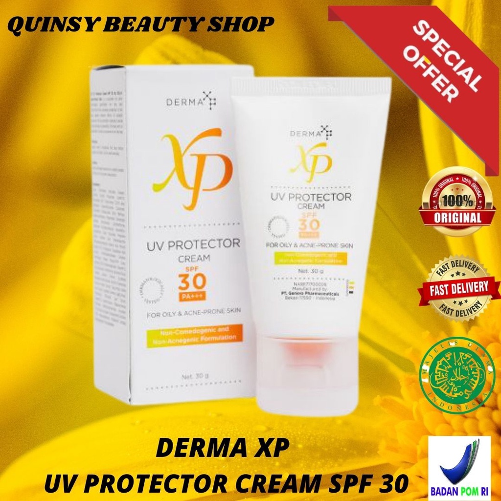 Jual derma xp UV protector cream spf 30 PA+++ for oily & acne prone ...