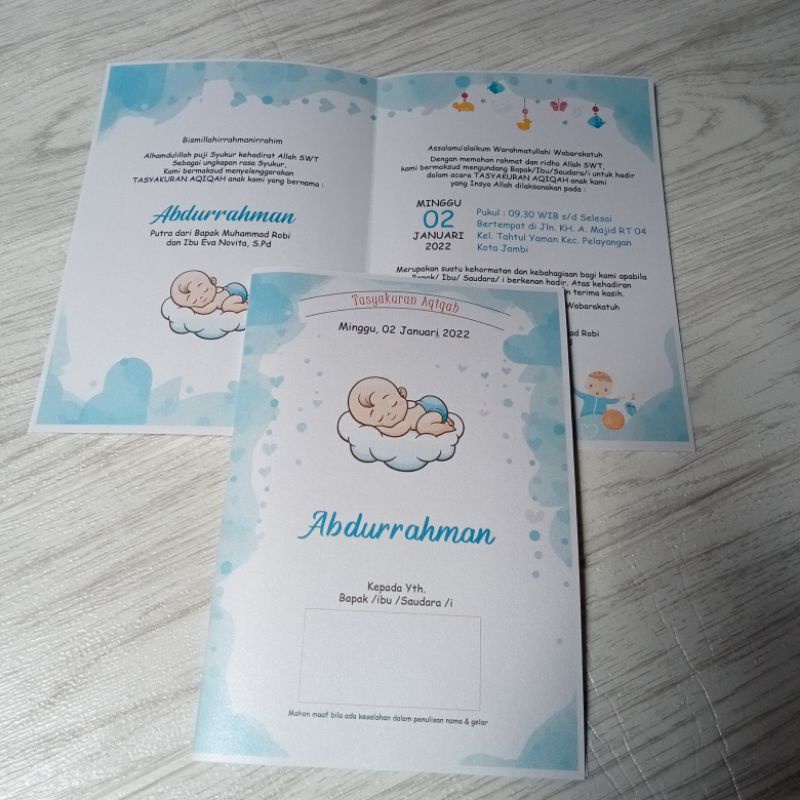 Jual UNDANGAN CUKURAN/AQIQAH | Shopee Indonesia