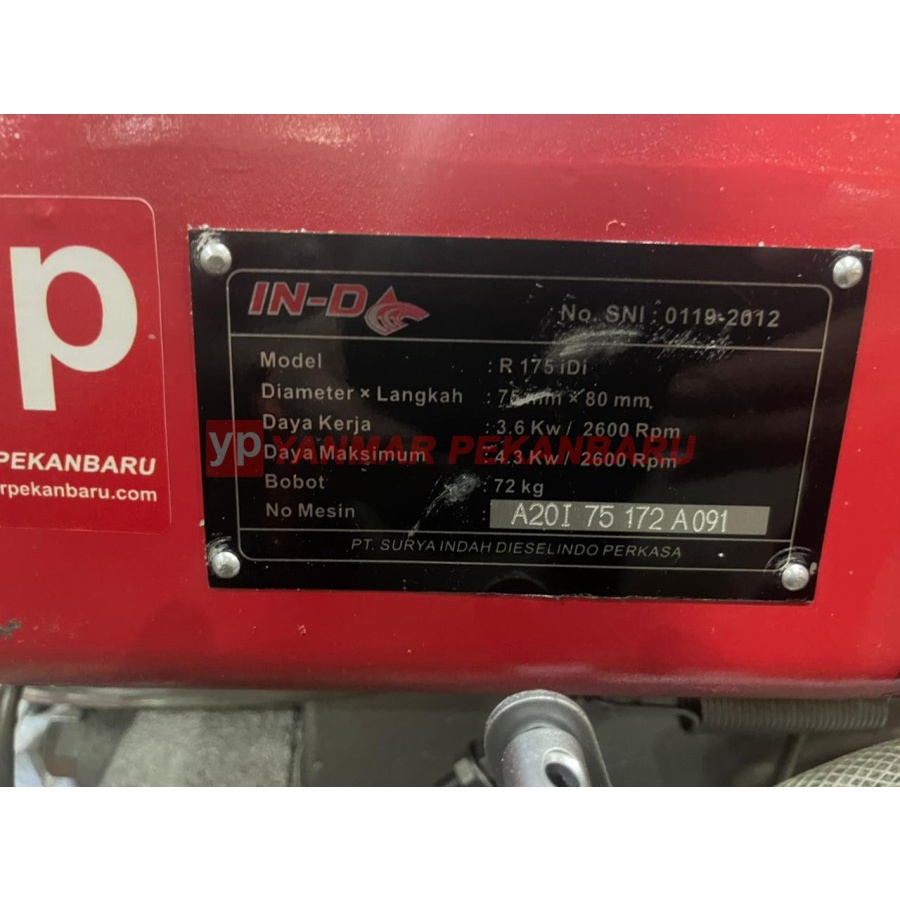 Jual Mesin Diesel / Engine Diesel INDA R 175 iDi 7 hp | Shopee Indonesia