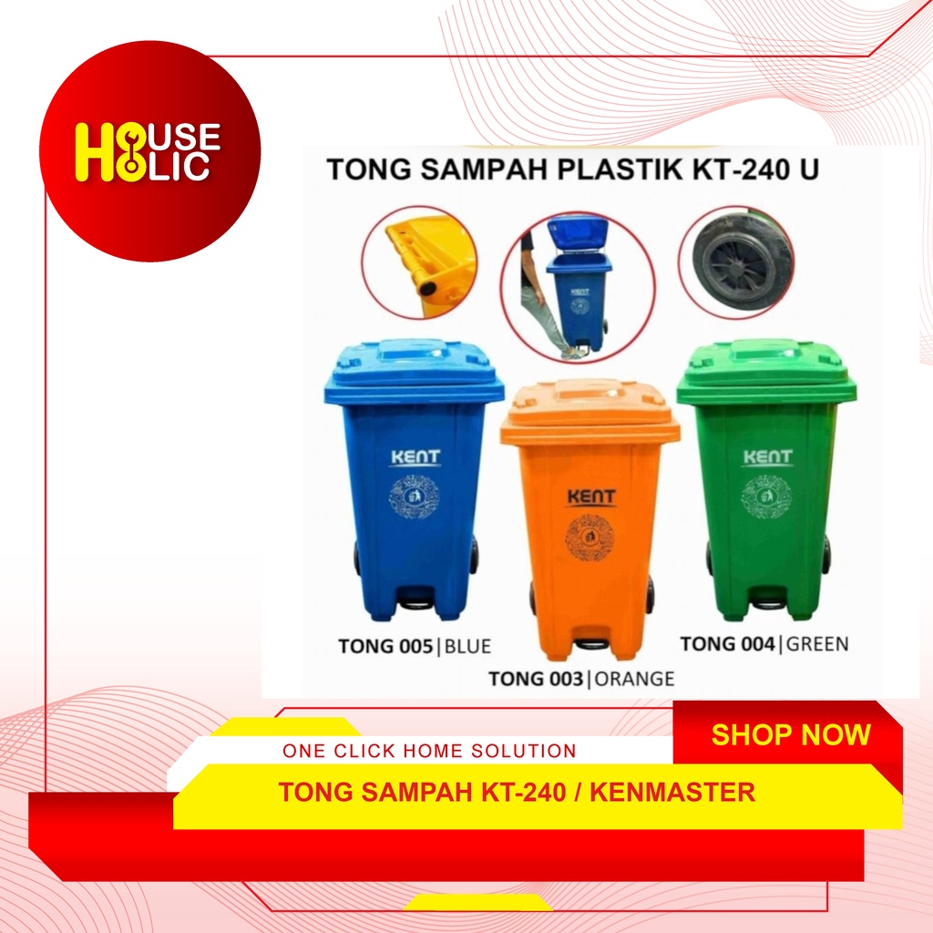 Jual Tong Sampah 240 Liter Tempat Sampah Kt 240 Tong Sampah Injak Kenmaster Shopee Indonesia 7497