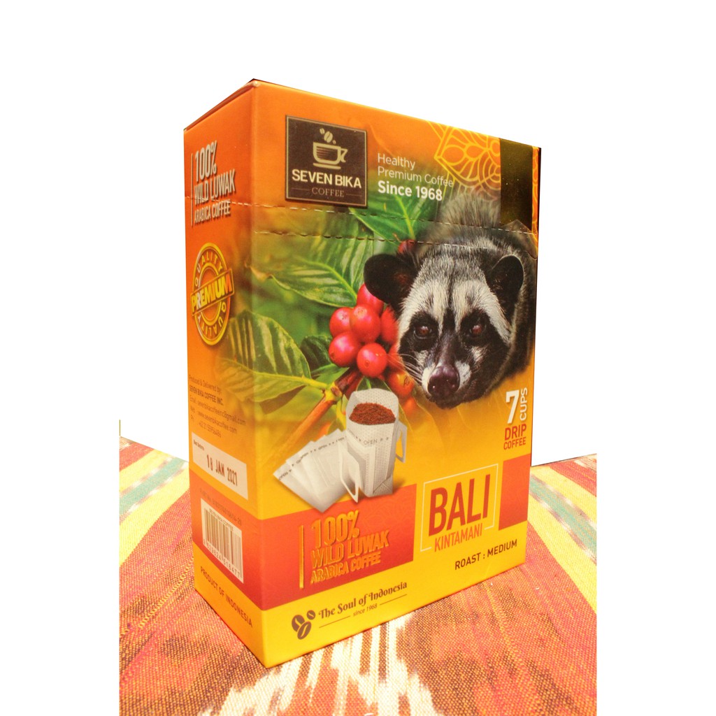 Jual Drip Coffee Wild Luwak Pure Arabica Bali Kintamani 7 Cups | Shopee  Indonesia