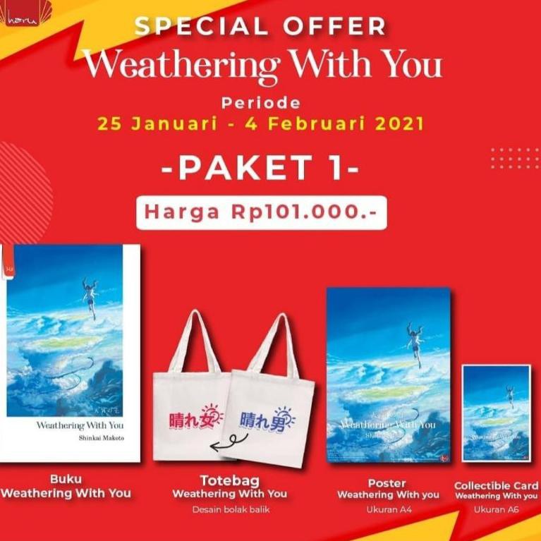 Jual Novel Weathering With You (Makoto Shinkai) (ART. 0734) | Shopee ...