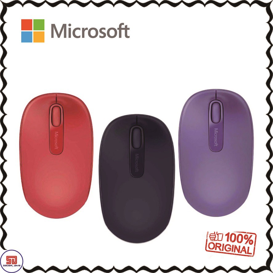 Jual Mouse Wireless Microsoft 1850 ( Black, Purple, Red ) | Shopee ...