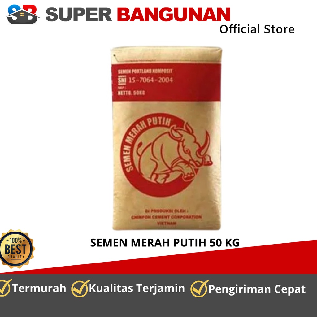 Jual SEMEN MERAH PUTIH 50 KG / SEMEN BANGUNAN BAGUS 50 KG | Shopee ...