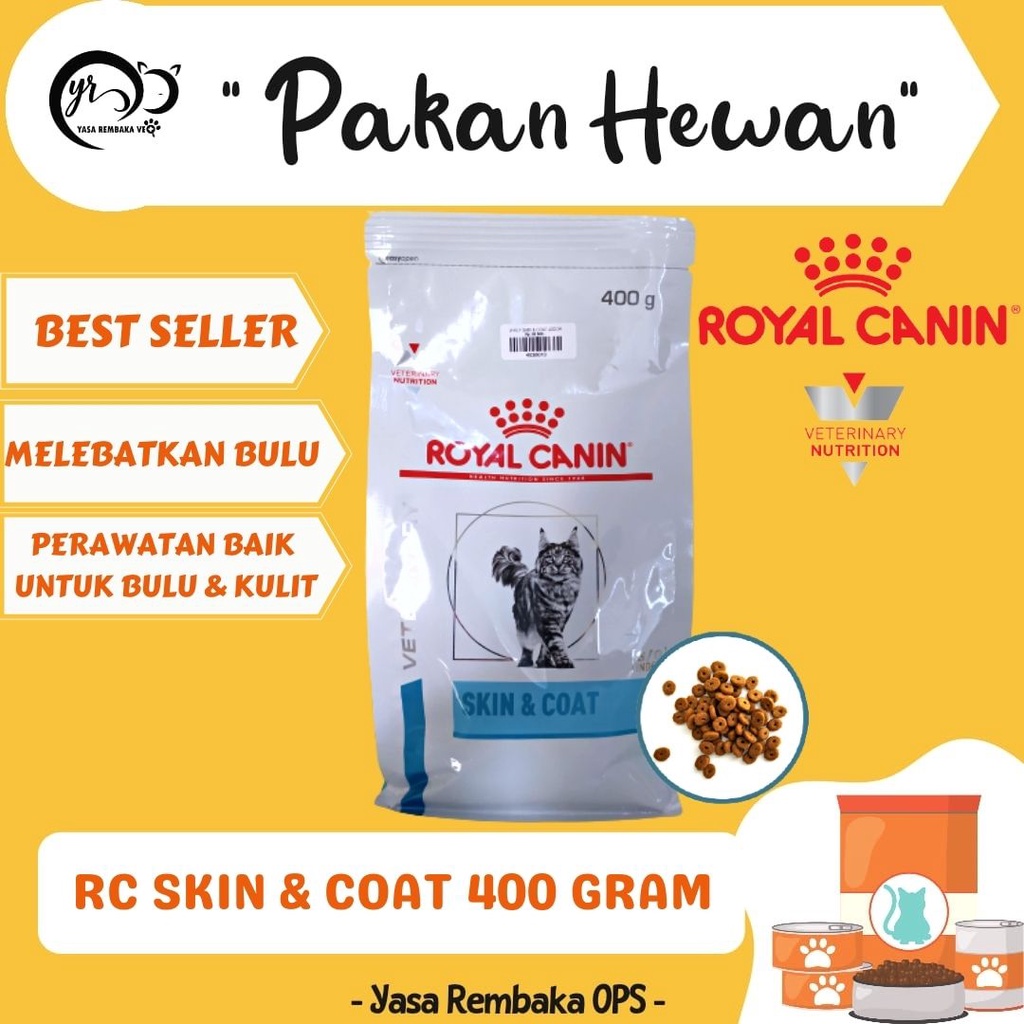 Jual ROYAL CANIN VET SKIN & COAT 400gr Makanan Kering kucing Pelebat