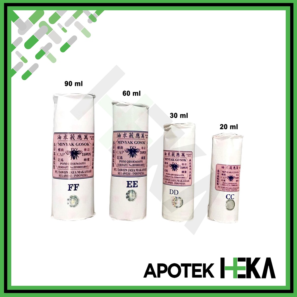Jual Minyak Gosok Cap Tawon Asli Makassar 20 ml / 30 ml / 60 ml / 90 ml ...