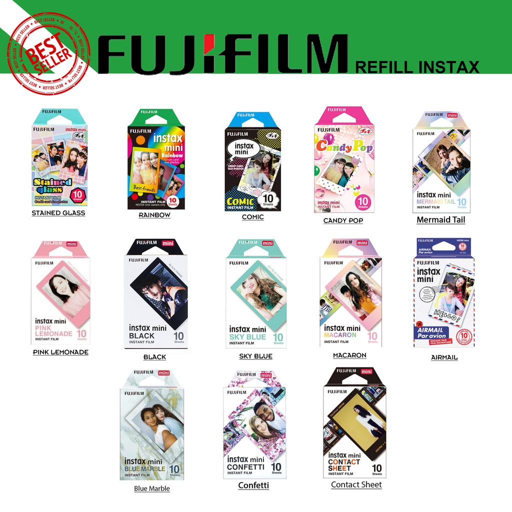 Jual Refill Instax Mini Instant Film Motif isi 10 lembar / Refill