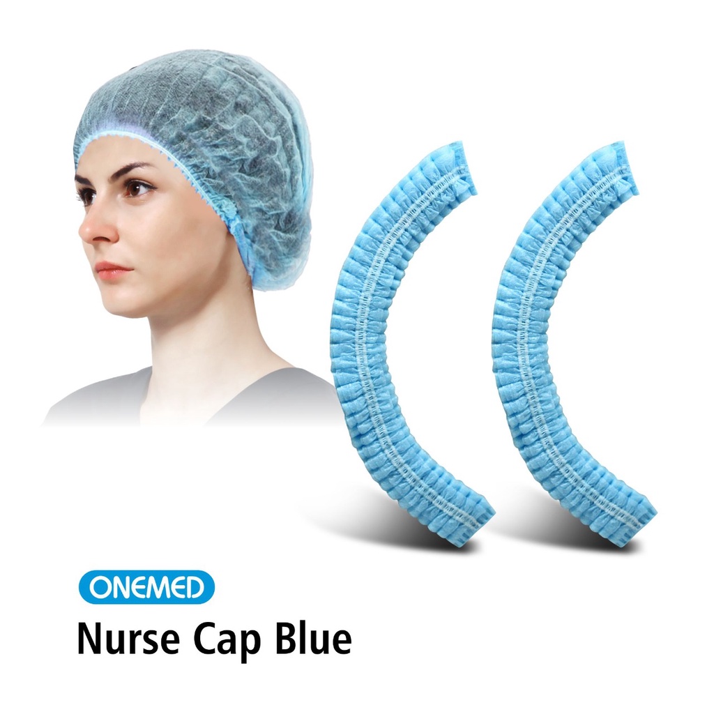 Jual Nurse Cap Topi Perawat Penutup Kepala Warna Non Woven OneMed Box ...