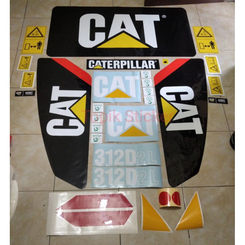 Jual Stiker Excavator Caterpillar Cat 312d2 L Stiker Alat Berat Shopee Indonesia 8396