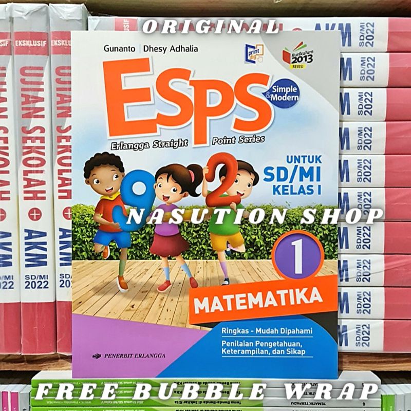 Jual Buku ESPS Matematika Kelas 1 SD K13 Revisi Erlangga | Shopee Indonesia