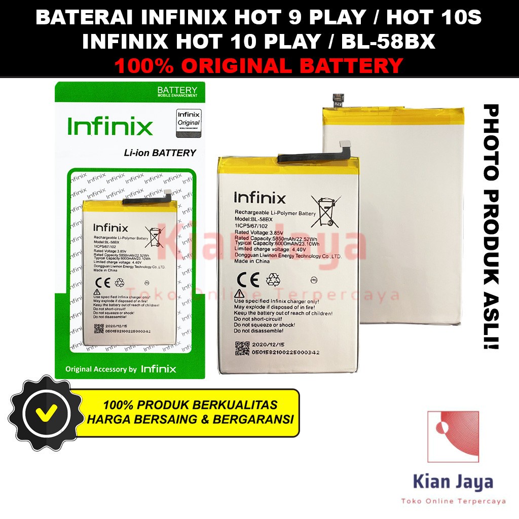 Jual Baterai Infinix Hot Play S Play Bl Bx Batre Batrai