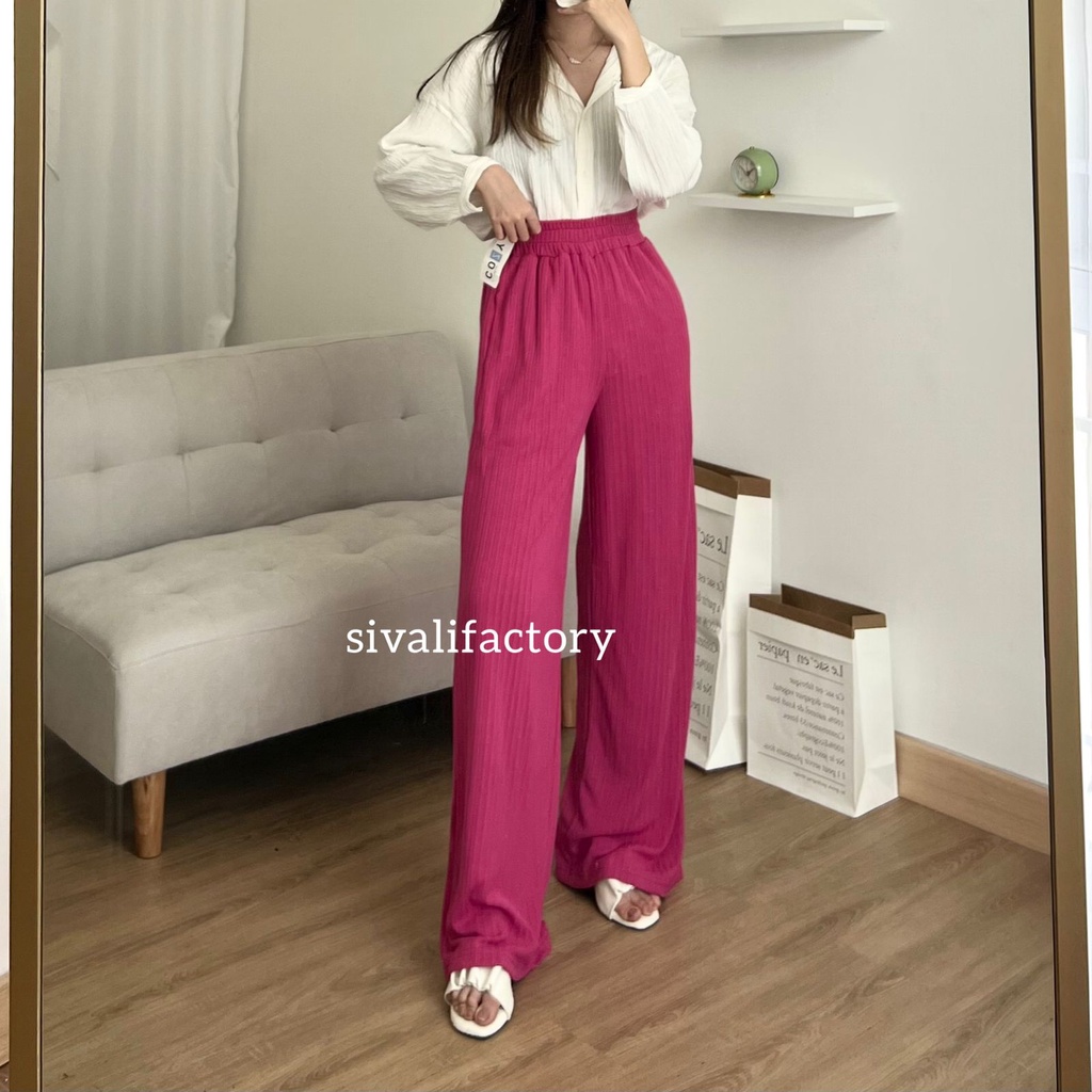 Jual SIVALI Misoo Pants 785 | Celana Kulot Knit Wanita Tebal - Celana ...