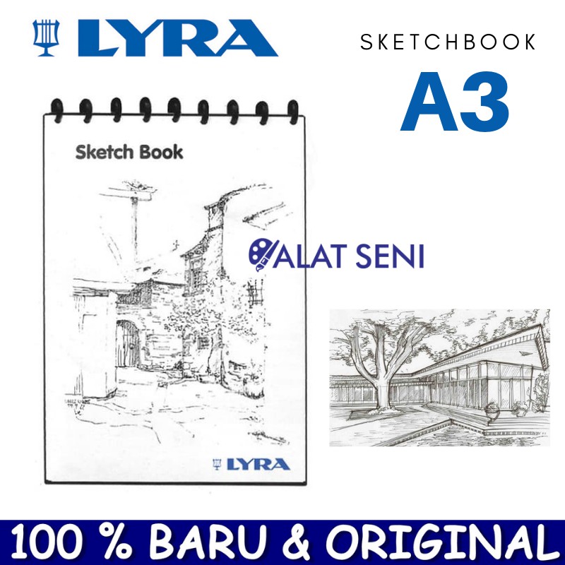 Jual BIG PROMO !! LYRA SKETCHBOOK A3 & REFILL A3 SKETCH BOOK ISI 30