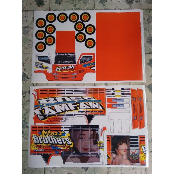 Jual Lembaran PaperCraft Truk Oleng New Bocah Tamfan Skala 1:16 ...