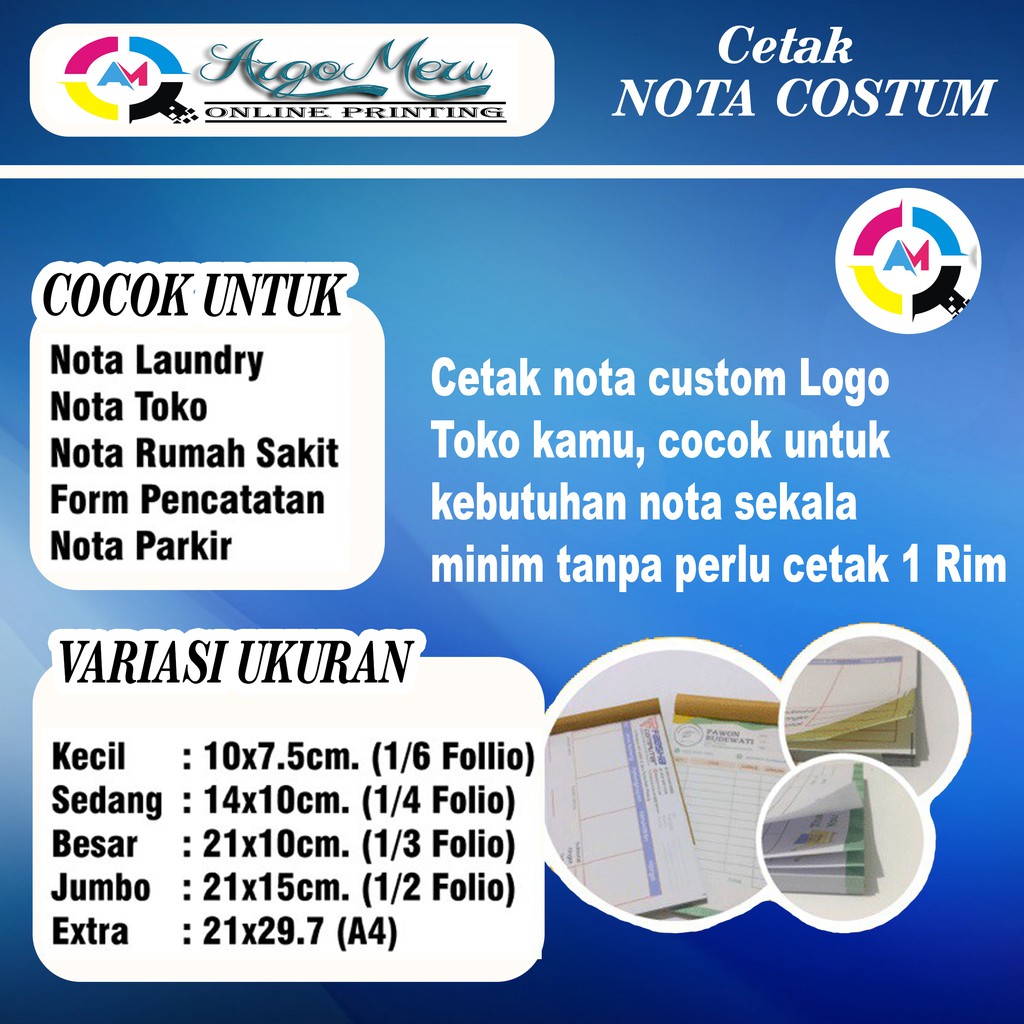 Jual Cetak Nota/Copy Resep/Memo/Surat Jalan/Faktur Penjualan/Kwitansi ...