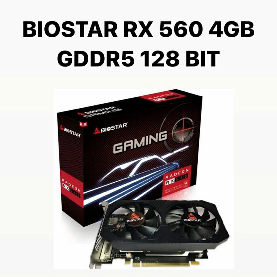 Jual VGA Biostar RX 560 4GB DDR5 Dual Fan | Shopee Indonesia
