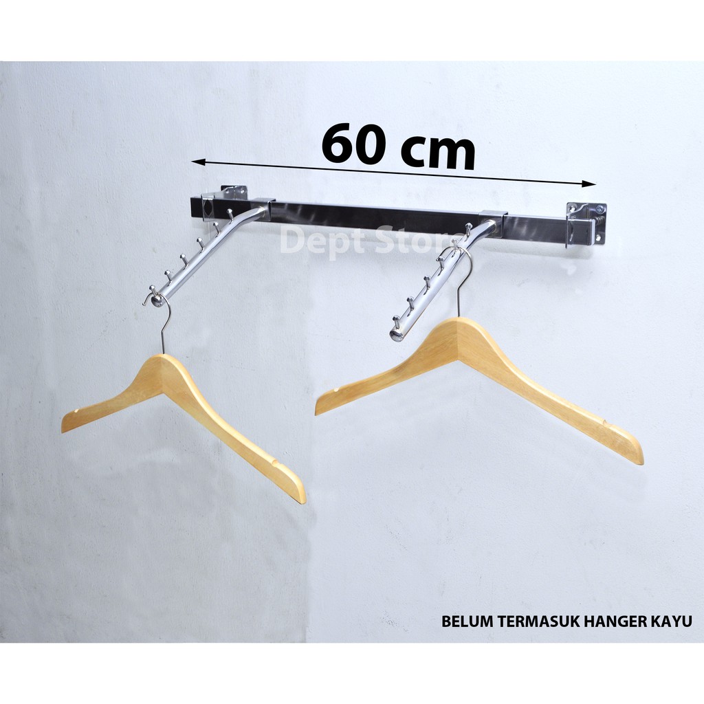 Jual Rak Gantungan Hanger Baju Celana Paket Set Pipa Kotak Bracket