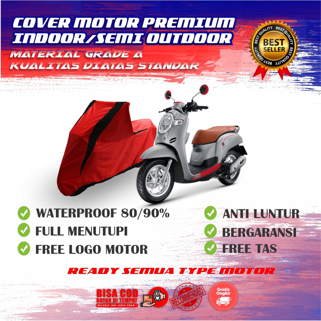 Jual Cover Motor Scoopy Selimut Motor Scoopy Jas Motor Scoopy Tutup Motor Scoopy Shopee Indonesia