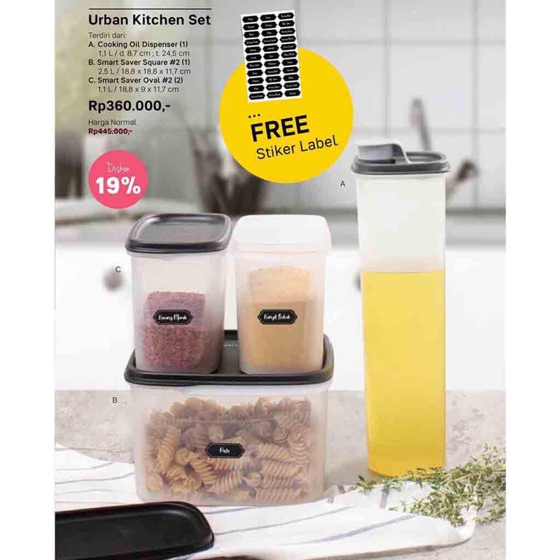 Jual Tupperware Urban Kitchen Set (4pcs) | Shopee Indonesia