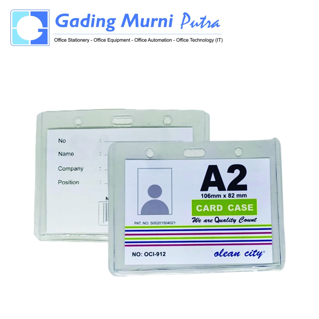 Jual Tempat Id Card Case A2 Plastik Kartu Nama Name Tag Plastik Id Card Oci 912 Tidur 9540