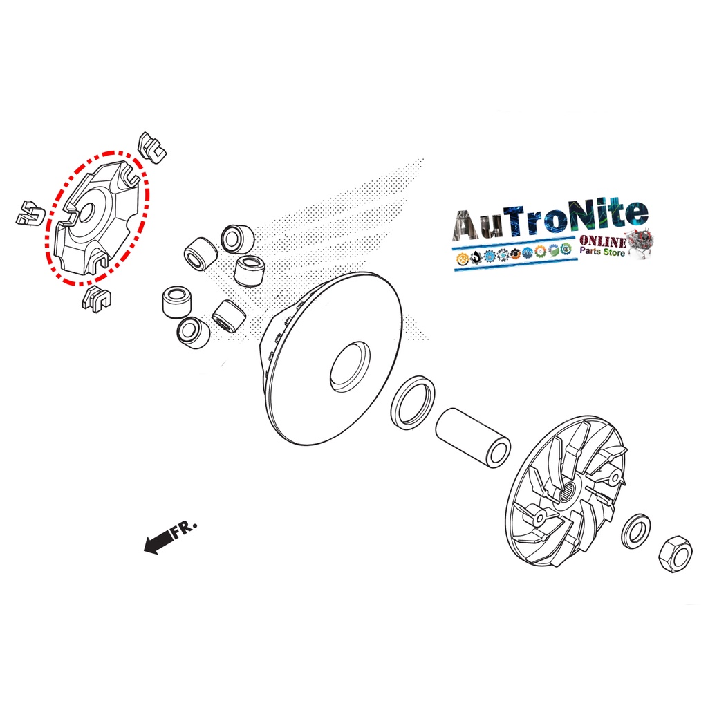 Jual Plate Ramp Pendorong Roller 22131-K1Z-N20 Original Honda AirBlade ...