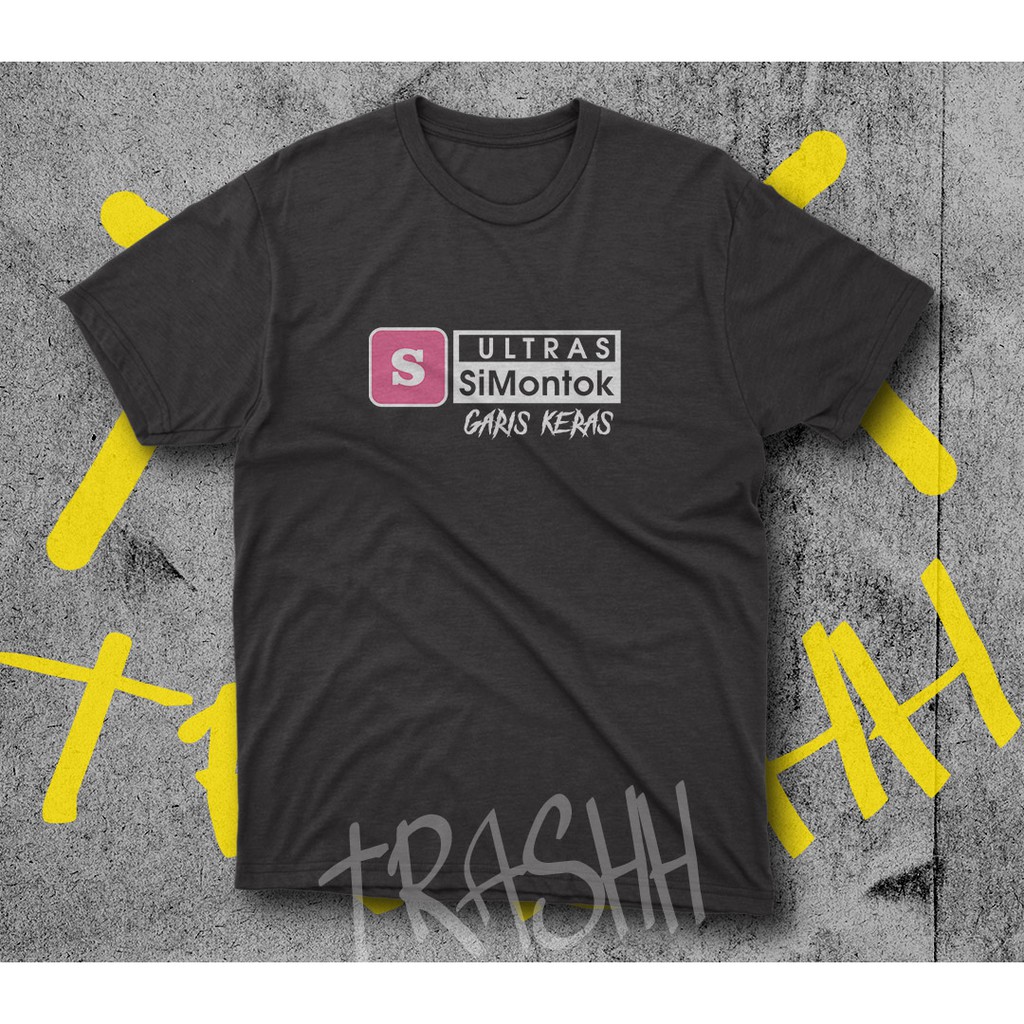 Jual T-shirt Kaos Ultras Simontok Garis Keras Cotton 30S | Shopee Indonesia