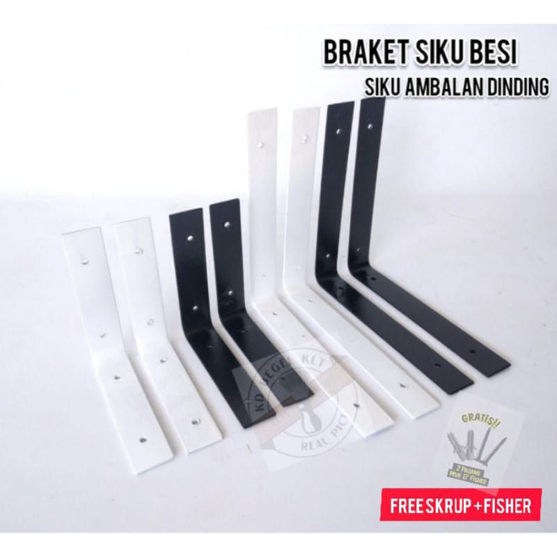 Jual Siku Rak Ambalan Dinding Briket Besi Plat Siku Siku Besi