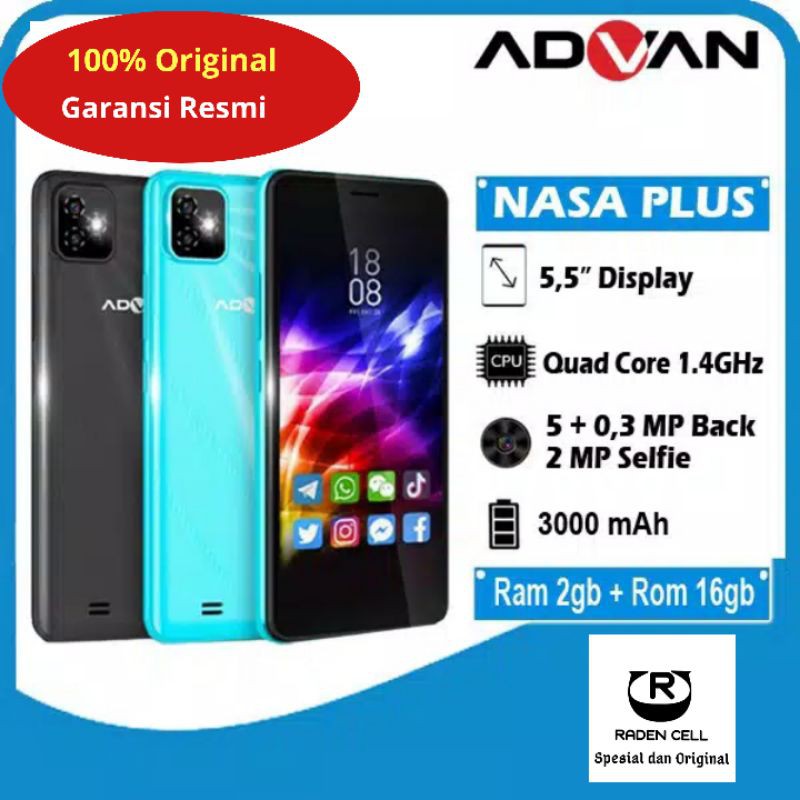 Jual Advan Nasa Plus Ram 2/16 GB Handphone Android 4G LTE HP Android 4G ...