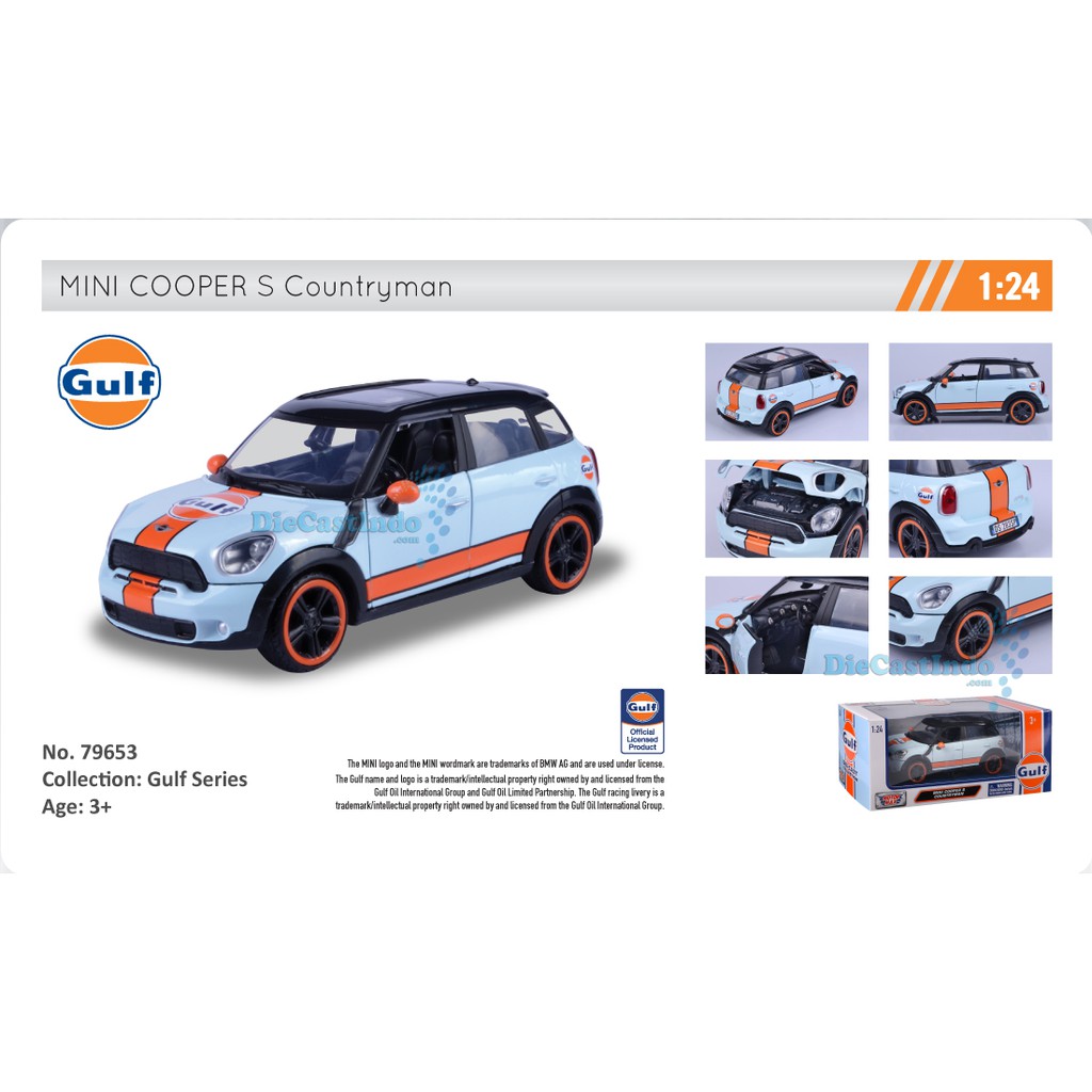 Jual Motormax 1:24 Gulf Series - Mini Cooper S Countryman | Shopee ...