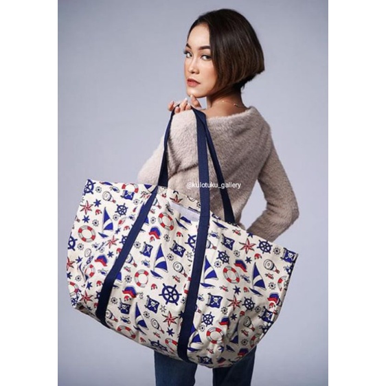 Jual Tas Belanja Kanvas Besar Tote Bag Kanvas Motif BL Shopee Indonesia