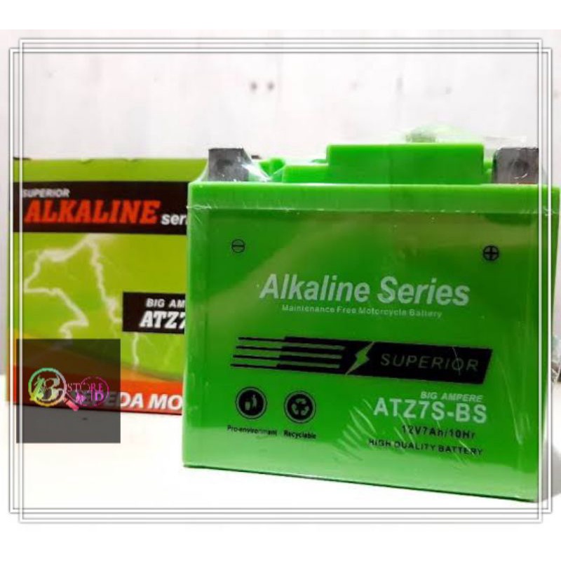 Jual AKI ALKALINE SERIES ATZ7S-BS 12V-7Ah/10Hr ( TYPE SATRIA FU